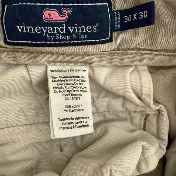 Vineyard Vines Breaker Khaki Soft Casual Men’s Pants SZ 30 #1949 - Picture 6 of 11